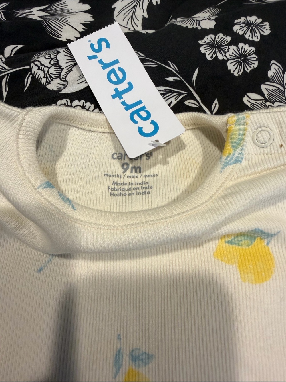 Carter's Lemon Ribbed Bodysuit - Picture 4 of 4